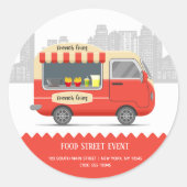 Vliegtuig steigers snack ronde sticker (Voorkant)