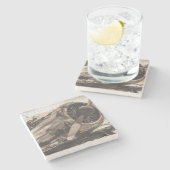 vliegtuig stenen onderzetter (Zijkant)