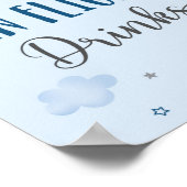 Vliegtuig sterft wolken in vliegende Drinken op za Poster (Hoek)