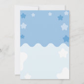 Vliegtuig sterwolken Het is een Baby shower. Kaart (Achterkant)