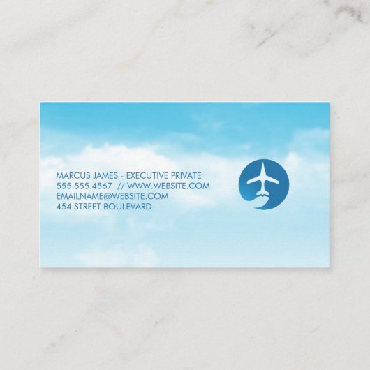 Vliegtuig | Stewardess | Piloot | Luchtvaartmaatsc Visitekaartje (Achterkant)