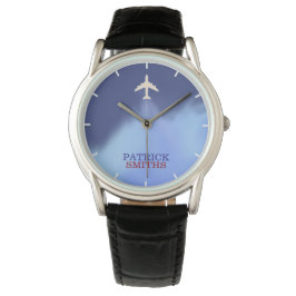 Vliegtuig stijlvolle mannen . Kijk met zijn naam Horloge