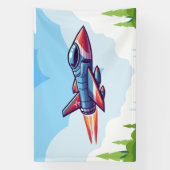 vliegtuig/straaljager spandoek (Verticaal)