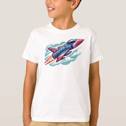 vliegtuig/straaljager t-shirt (Voorkant)