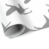 Vliegtuig - strips - zwart-wit. cadeaupapier (Rol Hoek)