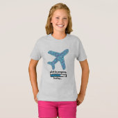 Vliegtuig T-Shirt "Pilot in progress" (Voorkant volledig)