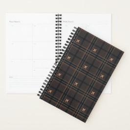 Vliegtuig Tartan Plaid in Bruin Planner