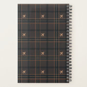 Vliegtuig Tartan Plaid in Bruin Planner (Achterkant)