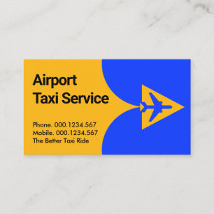 Vliegtuig Taxi Auto Opstijgen Visitekaartje