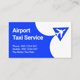 Vliegtuig Taxi Service Opstijgen Visitekaartje