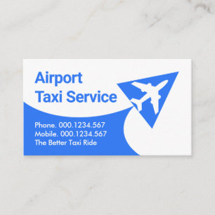 Vliegtuig Taxi Startende Luchten Visitekaartje