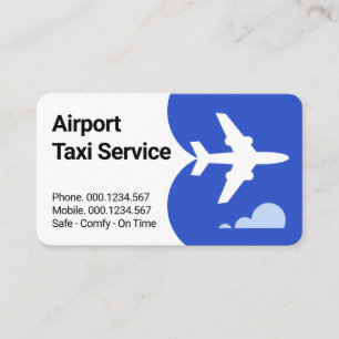 Vliegtuig Taxi Vliegende Blauwe Lucht Visitekaartje