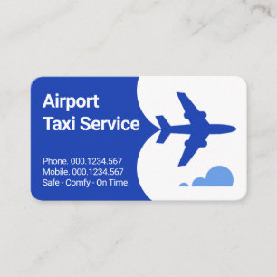 Vliegtuig Taxi Vliegende Blauwe Lucht Visitekaartje