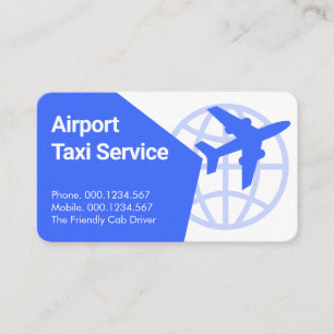 Vliegtuig Taxi Vliegende Wereldbol Visitekaartje