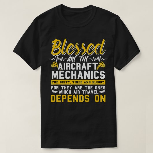 Vliegtuig technicus t-shirt (Design voorkant)