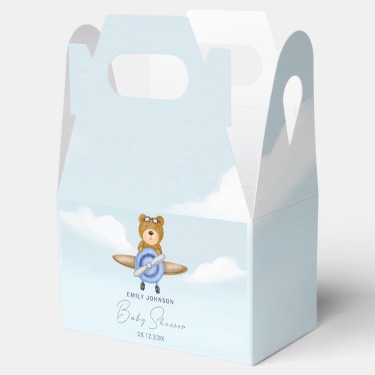 Vliegtuig Teddy Bear Bedankdoosjes (Geopend)