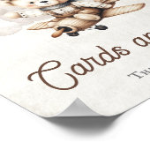 Vliegtuig Teddy Bear Douche Kaarten en geschenken  Poster (Hoek)