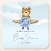 Vliegtuig Teddy Bear Kartonnen Onderzetters (Voorkant)