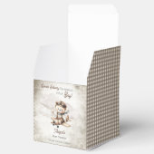 Vliegtuig Teddy Bear Special Delivery Baby shower Bedankdoosjes (Geopend)