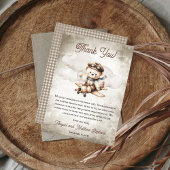 Vliegtuig Teddy Bear Special Delivery Baby shower Bedankkaart