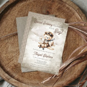 Vliegtuig Teddy Bear Special Delivery Baby shower Kaart