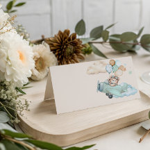 Vliegtuig Teddybeer Baby Shower Gevouwen Plaatsken