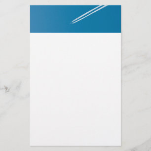 Vliegtuig tegen een blauwe achtergrond aan de luch briefpapier