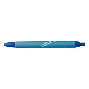 Vliegtuig tegen een blauwe achtergrond aan de luch zwarte inkt pen