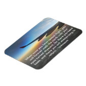 Vliegtuig tegen een kleurrijke instelzon magneet (Linkerzijde)