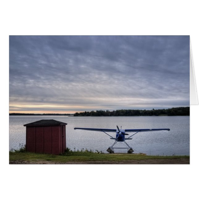 Vliegtuig tegen zonsondergang (Voorkant Horizontaal)