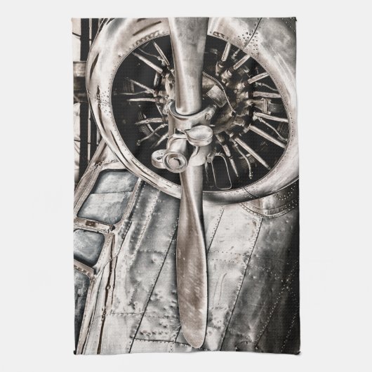  vliegtuig theedoek (Verticaal)