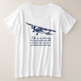Vliegtuig Thema cute ontwerp Grote Maat T-shirt