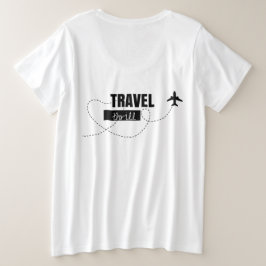 Vliegtuig thema cute ontwerp grote maat t-shirt