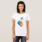 Vliegtuig Thema leuk ontwerp T-shirt (Voorkant volledig)