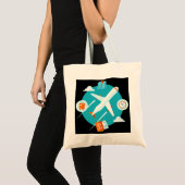 Vliegtuig Thema leuk ontwerp Tote Bag (Voorkant (product))