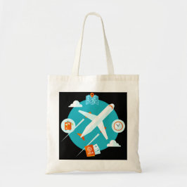 Vliegtuig Thema leuk ontwerp Tote Bag