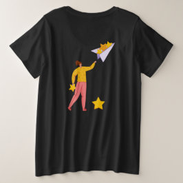 Vliegtuig thema ontwerp grote maat t-shirt