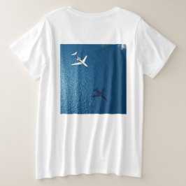 Vliegtuig thema ontwerp grote maat t-shirt