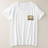 Vliegtuig Thema ontwerp Plus Size T-shirt (Design voorkant)