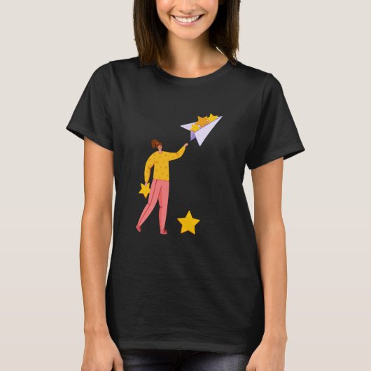 Vliegtuig thema ontwerp t-shirt (Voorkant)