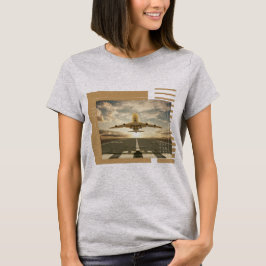 Vliegtuig thema ontwerp t-shirt