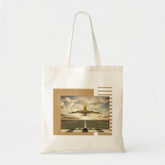 Vliegtuig thema ontwerp tote bag (Voorkant)