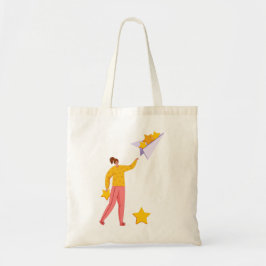 Vliegtuig thema ontwerp tote bag