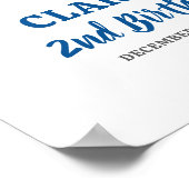 Vliegtuig Theme Boy 2e Verjaardag Welkom Teken Poster (Hoek)