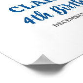 Vliegtuig Theme Boy 4e Verjaardag Welkom Sign Poster (Hoek)