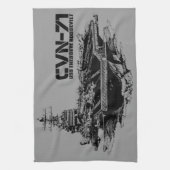 Vliegtuig Theodore Roosevelt Dawsonsf kitc Theedoek (Verticaal)