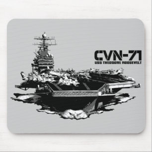 Vliegtuig Theodore Roosevelt Mousepad Muismat