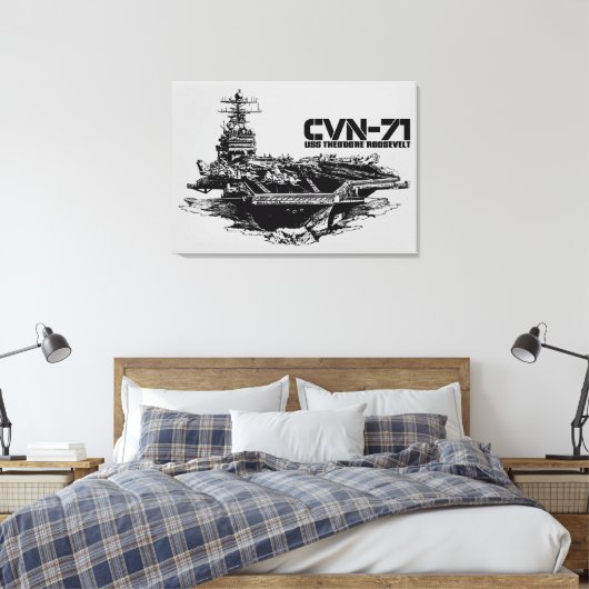 Vliegtuig Theodore Roosevelt Wrappedcanvas Canvas Afdruk (Insitu (Slaapkamer))