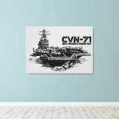 Vliegtuig Theodore Roosevelt Wrappedcanvas Canvas Afdruk (Insitu (Houten vloer))