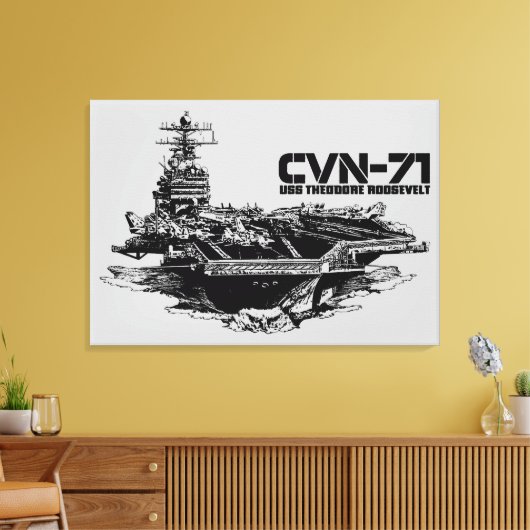 Vliegtuig Theodore Roosevelt Wrappedcanvas Canvas Afdruk (Insitu (Woonkamer))